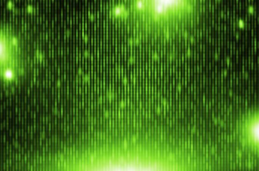 Technology Green Matrix Background. Falling Pixels Digital Technology Background.