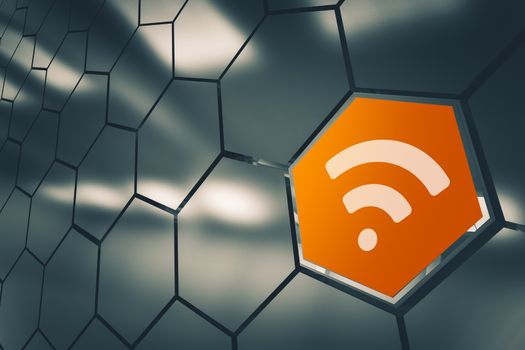 WiFi Network Availability Concept 3D Render Illustration. Wireless LAN Network Icon. Full Range.