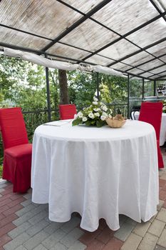 a weddin table in the Tercesi castle