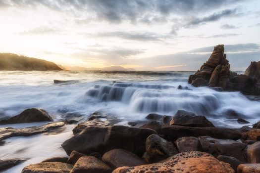 Gorrondatxe beach, last lights in the evening