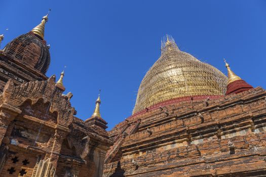 Bagan buddha tower at day , famous place in Myanmar/ Burma