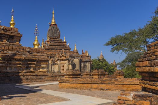 Bagan buddha tower at day , famous place in Myanmar/ Burma