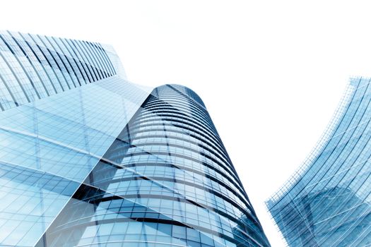 Abstract composite of office buildings, Multiple exposure image of office buildings background