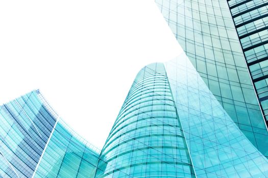 Abstract composite of office buildings, Multiple exposure image of office buildings background