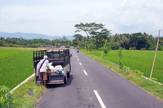 On the road in East Java Indonesia