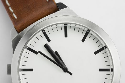 Analog watch with space for a conceptual visualization of a text to be determined

