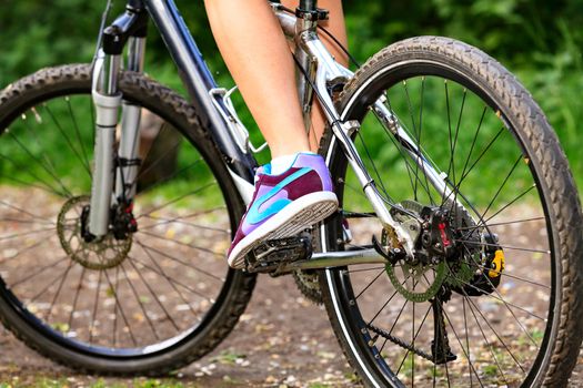 Woman on a bike