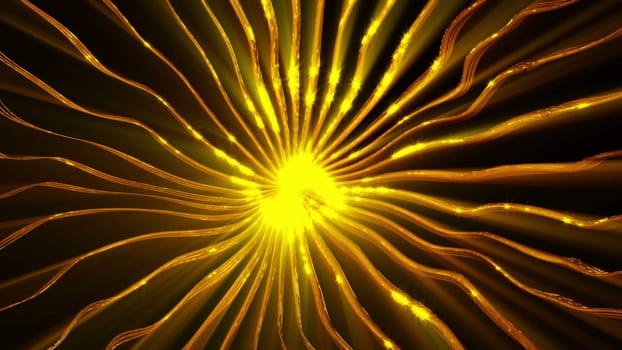 Abstract background with gold elements. 3d rendering