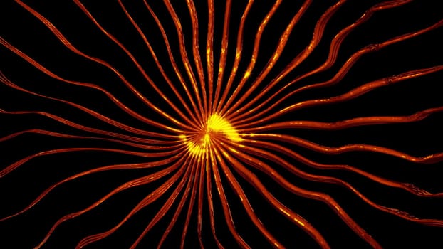 Abstract background with gold elements. 3d rendering