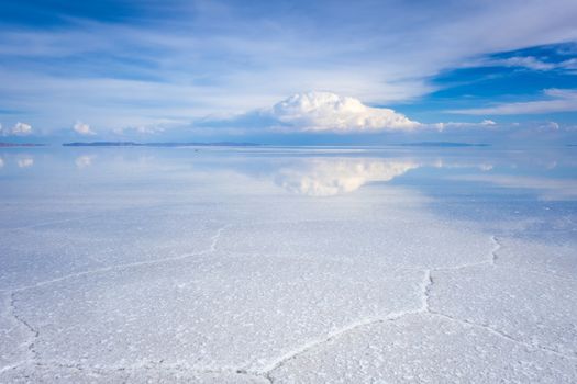 Salar de Uyuni salt white flats desert, Andes Altiplano, Bolivia