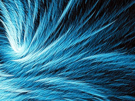 Fur or feather texture - abstract computer-generated image. Fractal geometry: chaos strokes with light effects. Textured background for banners, web design, posters.