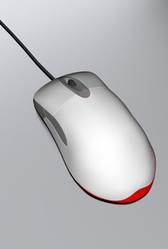 PC Mouse Illustration. 3D Rendered Computer Mouse Illustration.
