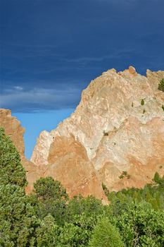 Garden Rocks. Rocks in the Garden of the Gods. Colorado Springs, Colorado USA. The Outstanding Geologic Features of the Garden of the Gods Park
