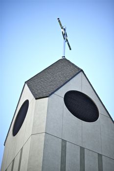 Modern Church Tower. Architecture Photo Collection