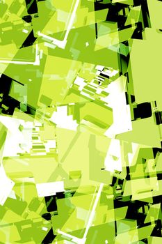 Abstract Green Background. Vertical Green Abstract Background 3D Rendered Illustration.