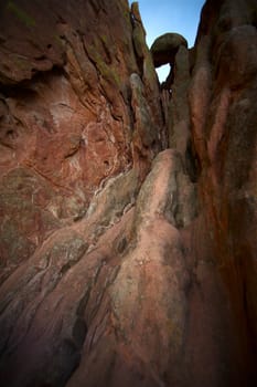 Limestone Rocks in the Garden of the Gods Located in Central Colorado, USA. Limestone Uplift Rocks Formation.