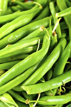 Asparagus Beans. Green Beans (Asparagus) Vertical Closeup Photography. Fresh Green Beans Background.