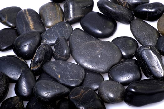 Black Rocks - White Background. Rocky Background