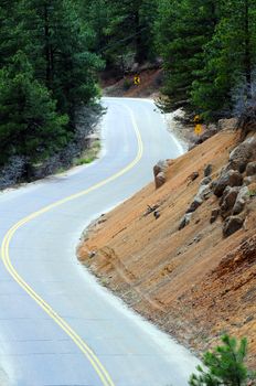 Road Curves. Colorado Road, Colorado USA