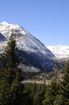 Central Colorado Mountains. Rocky Mountains under the Snow