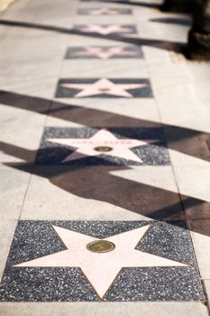 Stars Alley in Hollywood - One Empty Star Waiting For Your Name! Vertical Photo of Star\'s Alley - Hollywood, California, U.S.A.