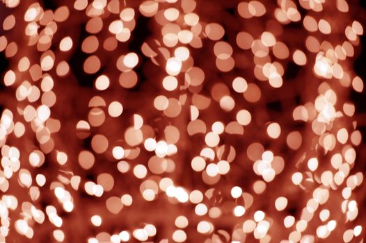 Red Bokeh Lights - Blurred Christmas Lights. Original Lens Blur. Red Bokeh Background
