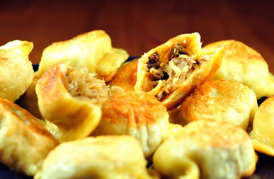 Hot Polish Pierogi\'s. Middle Europe Kitchen. 