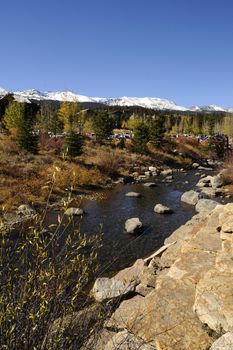 Blue River in the Breckenridge, Colorado USA