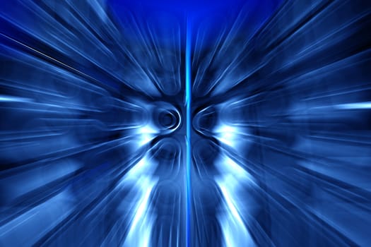 Blue Abstract Background with Motion Blur Effect. Horizontal Blue Abstract Background Design