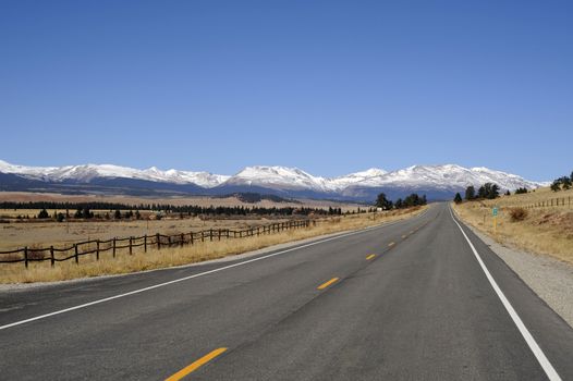 Colorado Highway. Central Colorado State. Near South Park, Colorado