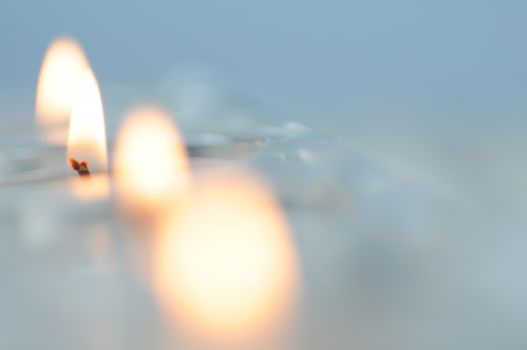 Glassy Candles. Home Decoration