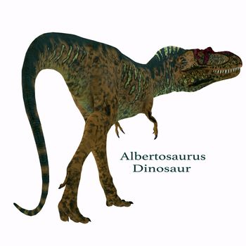 Albertosaurus was a carnivorous theropod dinosaur that lived in North America in the Cretaceous Period.