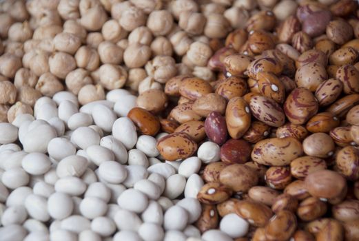 Mixed pulses for backgrounds (Haricot beans, kidney bean and chickpea)
