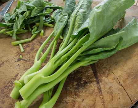 kale Vegetables prepared for cooking