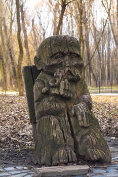 wooden sculptures grandfather