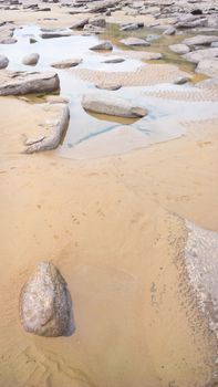 Sand and rocks on a beach
