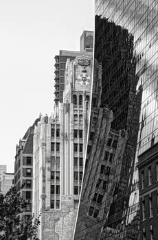 Skyscraper in New York City black and white