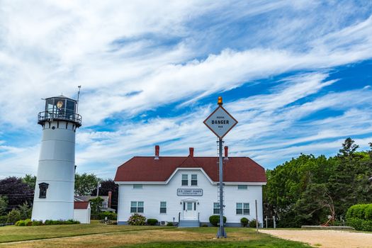Chatham Lighthouse, known as Twin Lights prior to 1923, is a lighthouse in Chatham, Massachusetts, near the "elbow" of Cape Cod.