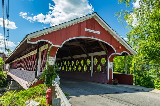 The West Swanzey Covered Bridge (also known as the Thompson Bridge) is a historic wooden covered bridge carrying Main Street over the Ashuelot River in West Swanzey, New Hampshire.