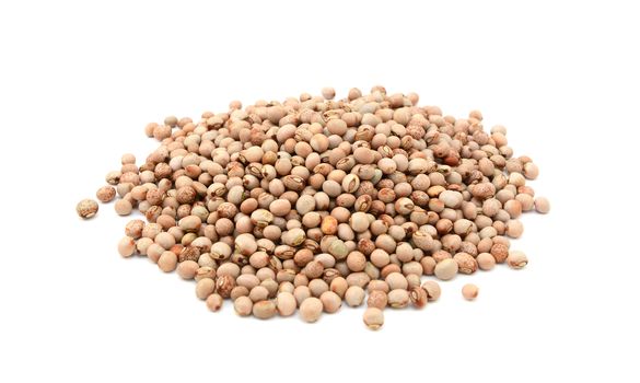Dried pigeon peas, isolated on a white background