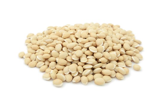 Dried neavy beans, isolated on a white background