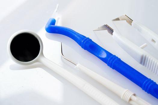 dental tools on a withe background