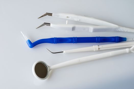 dental tools on a withe background