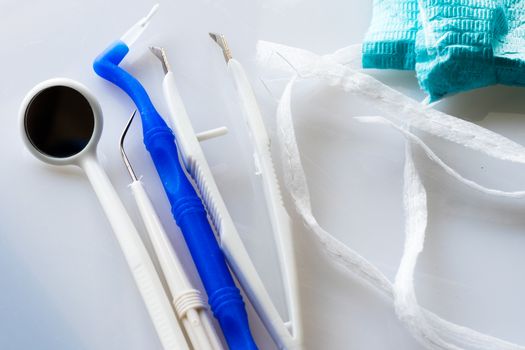 dental tools on a withe background