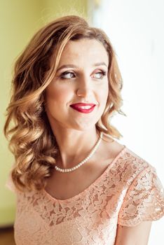 Portrait of bride at the registry office in Lviv, Ukraine