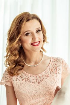 Portrait of bride at the registry office in Lviv, Ukraine