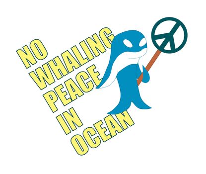 NO whaling, peace in ocean