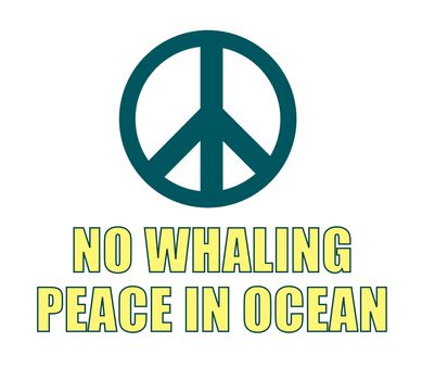 NO whaling, peace in ocean