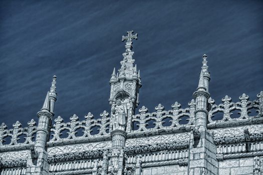 Lisbon - detail Jeronimos Monastery . UNESCO World Heritage Site