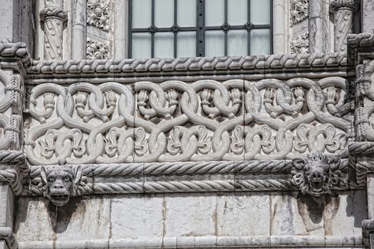 Lisbon - detail Jeronimos Monastery . UNESCO World Heritage Site